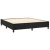 Cama Box Spring Colchón Y Led Terciopelo Negro 180x200 Cm