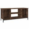 Mueble Para Tv Madera Contrachapada Roble Ahumado 102x35x45 Cm