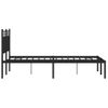 Estructura De Cama Con Cabecero Metal Negro 120x190 Cm