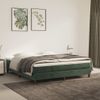 Estructura De Cama Box Spring Terciopelo Verde Oscuro 180x200cm