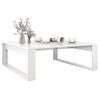 Mesa De Centro Madera Contrachapada Blanco Brillo 100x100x35 Cm