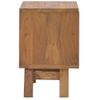 Mesita De Noche De Madera Maciza De Teca 40x30x45 Cm