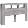 Cabecero Led Madera Ingeniería Gris Sonoma 160x18,5x103,5 Cm