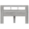 Cabecero Led Madera Ingeniería Gris Sonoma 160x18,5x103,5 Cm