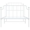 Estructura Cama Metal Con Cabecero Y Pie Cama Blanca 90x200 Cm