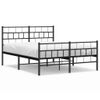 Estructura De Cama Cabecero Y Pie De Cama Metal Negro 120x200cm