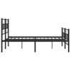 Estructura De Cama Cabecero Y Pie De Cama Metal Negro 120x200cm