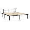 Estructura De Cama De Metal Negro 200x200 Cm