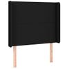 Cabecero Con Led De Tela Negro 83x16x118/128 Cm