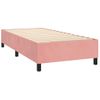 Cama Box Spring Con Colchón Terciopelo Rosa 80x200 Cm