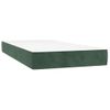 Cama Box Spring Con Colchón Terciopelo Verde Oscuro 200x200 Cm