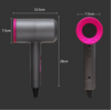 Secador De Pelo Hammer 2000w Secador De Pelo Termostático De Iones Negativos Rosa Roja