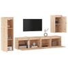 Muebles Para Tv 2 Piezas Madera Maciza De Pino