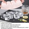 Molde Cuadrado Para Cubitos De Hielo, 2 Paquetes De Moldes Xxl Para Cubitos De Hielo De Silicona Con Tapa De Whisky