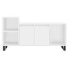 Mueble Para Tv Madera Contrachapada Blanco 100x35x55 Cm