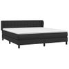 Cama Box Spring Con Colchón Cuero Sintético Negro 180x200 Cm