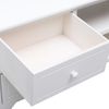 Mueble Para Tv Madera Maciza De Paulownia Blanco 108x30x40 Cm