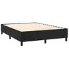 Cama Box Spring Colchón Y Led Terciopelo Negro 140x190 Cm