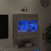 Mueble De Tv De Pared Con Luces Led Gris Sonoma 58,5x30x60,5 Cm