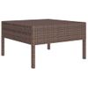 Set Muebles De Jardín 10 Piezas Cojines Ratán Sintético Marrón