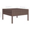 Set Muebles De Jardín 10 Piezas Cojines Ratán Sintético Marrón