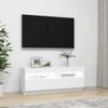 Mueble Para Tv Con Luces Led Blanco 100x35x40 Cm