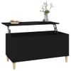 Mesa De Centro Madera Contrachapada Negro 90x44,5x45 Cm