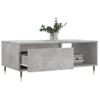 Mesa De Centro Madera Contrachapada Gris Hormigón 90x50x36,5 Cm