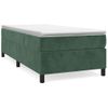 Estructura De Cama Box Spring Terciopelo Verde Oscuro 90x200 Cm