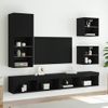 Mueble Para Tv Con Luces Led Negro 40,5x30x102 Cm