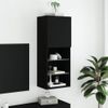 Mueble Para Tv Con Luces Led Negro 40,5x30x102 Cm