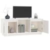 Mueble Para Tv De Madera Maciza De Pino Blanco 110,5x35x44 Cm