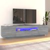 Mueble De Tv Con Luces Led Gris Sonoma 160x35x40 Cm