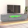 Mueble De Tv Con Luces Led Gris Sonoma 160x35x40 Cm