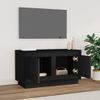 Mueble Para Tv Madera Contrachapada Negro 80x35x45 Cm