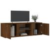 Mueble De Tv Madera De Ingeniería Marrón Roble 120x34x37 Cm