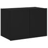 Mueble De Tv De Pared Con Luces Led Negro 60x35x41 Cm