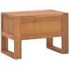 Mesita De Noche Madera Maciza De Teca 50x30x35 Cm