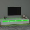 Mueble De Tv Con Luces Led Blanco 240x35x40 Cm