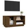 Mueble De Tv Madera Maciza De Pino Marrón Miel 80x35x40,5 Cm