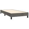 Cama Box Spring Colchón Y Led Terciopelo Gris Oscuro 80x200 Cm