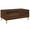 Mesa De Centro Madera Contrachapada Marrón Roble 90x50x36,5 Cm