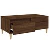 Mesa De Centro Madera Contrachapada Marrón Roble 90x50x36,5 Cm