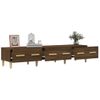 Mueble De Tv Madera Contrachapada Roble Ahumado 150x34,5x30 Cm