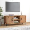 Mueble Para Tv Madera Maciza Pino Reciclada Marrón 110x35x48 Cm