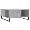 Mesa De Centro Madera Contrachapada Gris Hormigón 80x80x36,5 Cm