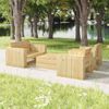 Set De Muebles De Jardín 4 Piezas Madera Maciza Pino Impregnada