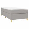 Estructura De Cama Box Spring Tela Gris Claro 100x200 Cm