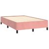 Cama Box Spring Con Colchón Terciopelo Rosa 120x190 Cm