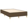 Cama Box Spring Con Colchón Y Led Tela Marrón Oscuro 120x200 Cm